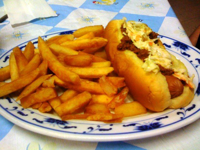 Hot Dog at The Grill Charleston WV. Misty's WVHD and Fries